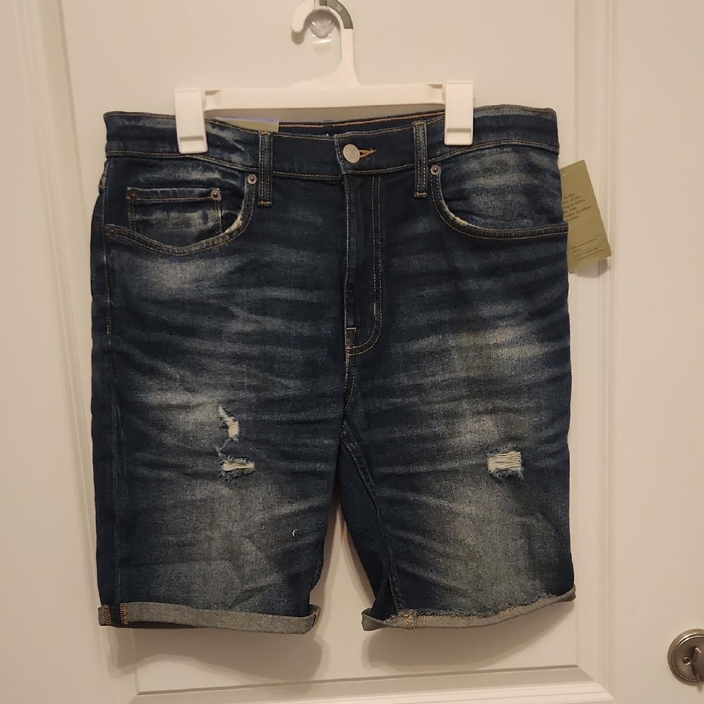 Men's Blue Denim Shorts